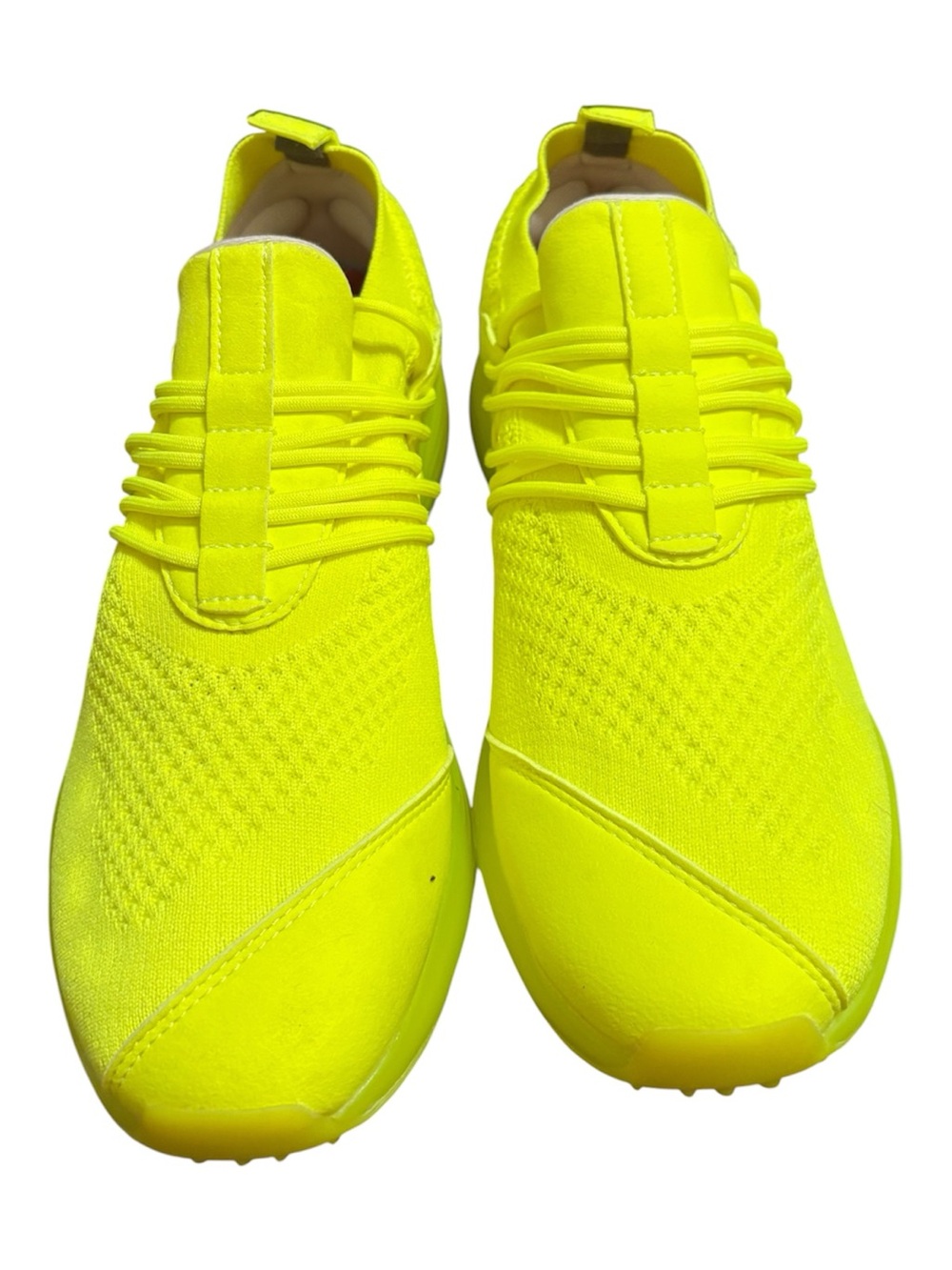 Lane Eight Trainee AD 1 W Woman’s Unisex Neon Yellow Knit Slip-On Sneakers 9.5